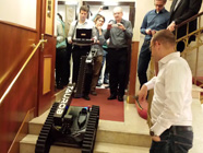 SmokeBot Kick-off, taurob tracker climbing stairs.