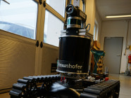 Demo of the SmokeBot robot, MPR system, thermal camera and laser scanner.